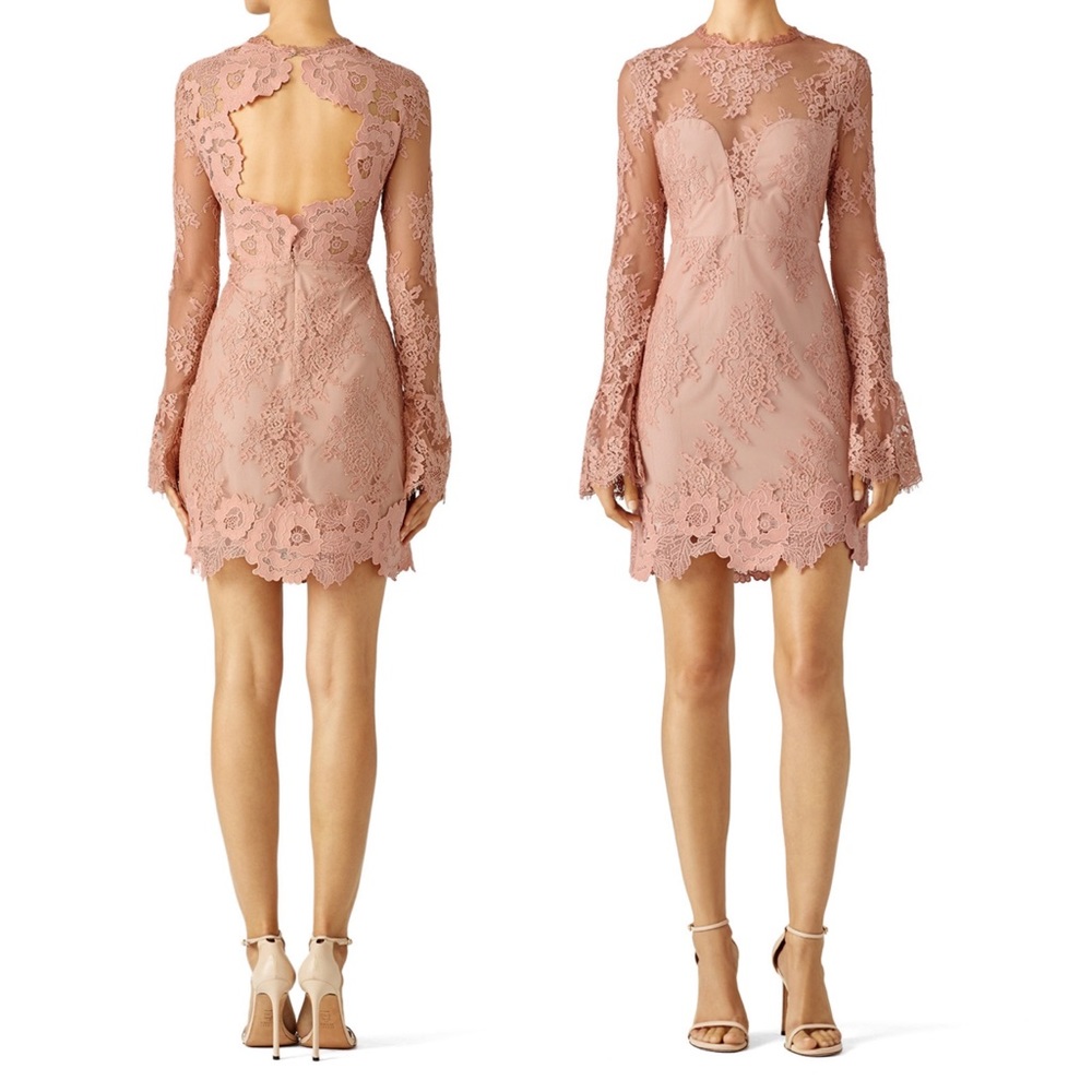 Saylor Pink “Leondra” Lace Dress